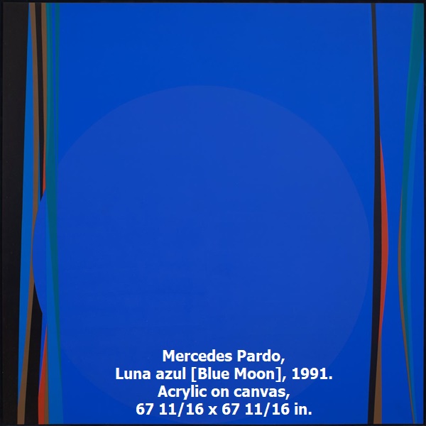 Mercedes Pardo, Luna azul [Blue Moon], 1991. Acrylic on canvas, 67 11/16 x 67 11/16 in.
