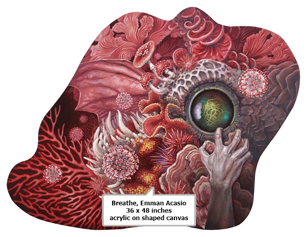 Breathe
Emman Acasio
36 x 48 inches
acrylic on shaped canvas