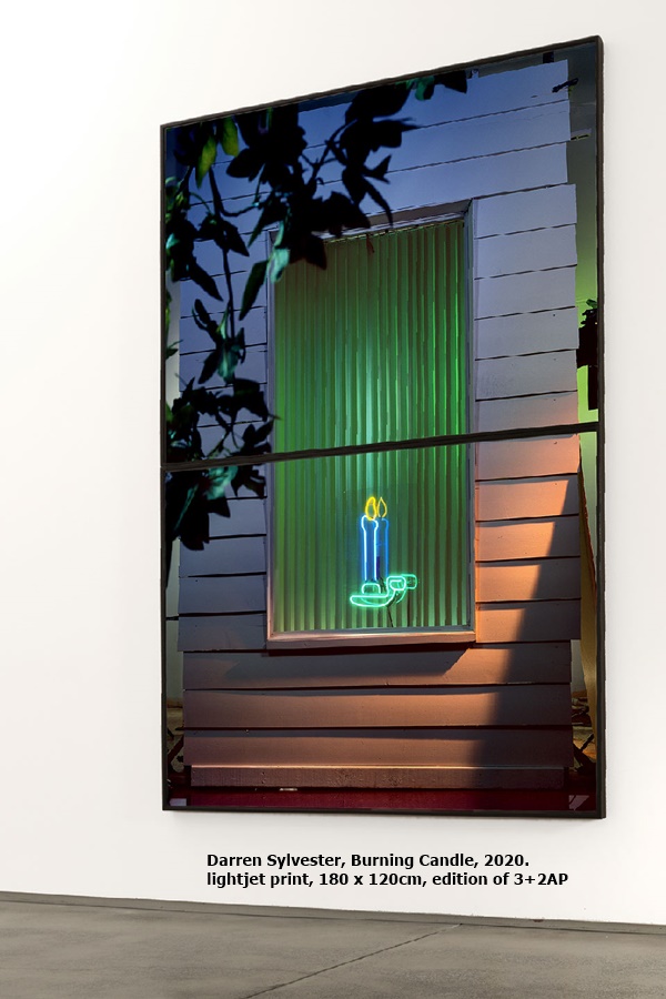 Darren Sylvester, Burning Candle, 2020. 
lightjet print, 180 x 120cm, edition of 3+2AP