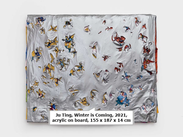 Ju Ting, Winter is Coming, 2021, acrylic on board, 155 x 187 x 14 cm 