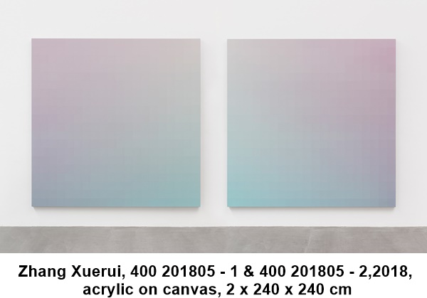 Zhang Xuerui, 400 201805 - 1 & 400 201805 - 2,2018,
 acrylic on canvas, 2 x 240 x 240 cm