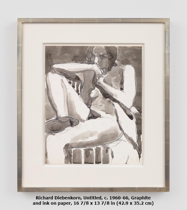Richard Diebenkorn, Untitled, c. 1960-66, Graphite and ink on paper, 16 7/8 x 13 7/8 in (42.9 x 35.2 cm)