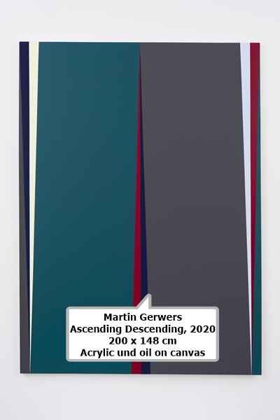 Martin Gerwers
Ascending Descending, 2020
200 x 148 cm
Acrylic und oil on canvas