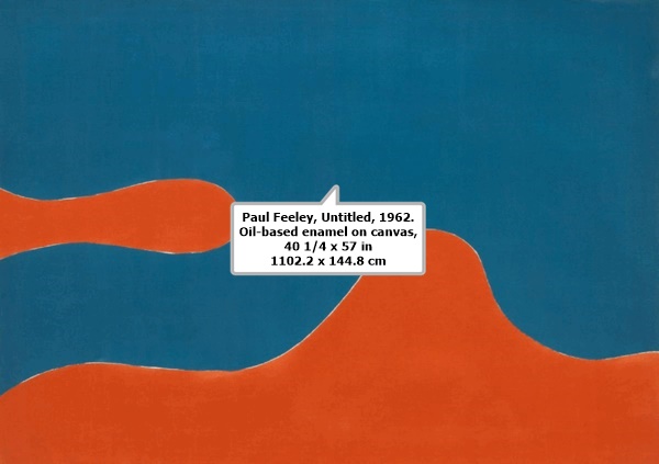 Paul Feeley, Untitled, 1962. Oil-based enamel on canvas, 40 1/4 x 57 in 1102.2 x 144.8 cm
