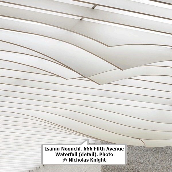 Isamu Noguchi, 666 Fifth Avenue Waterfall (detail). Photo © Nicholas Knight