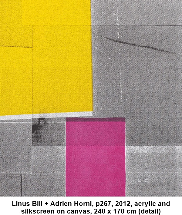 Linus Bill + Adrien Horni, p267, 2012, acrylic and silkscreen on canvas, 240 x 170 cm (detail)