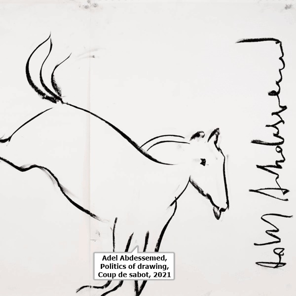 Adel Abdessemed, Politics of drawing, Coup de sabot, 2021