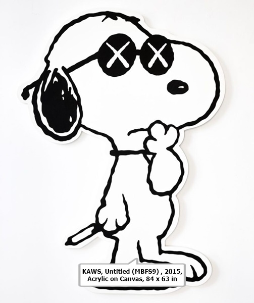 KAWS, Untitled (MBFS9) , 2015, Acrylic on Canvas, 84 x 63 in.
