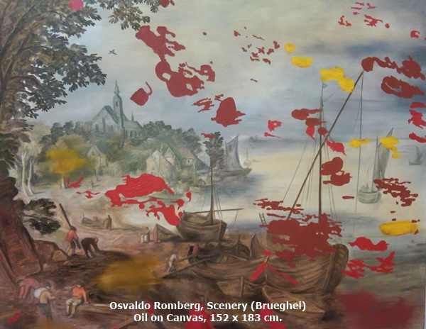 Osvaldo Romberg, Scenery (Brueghel)  
Oil on Canvas, 152 x 183 cm.